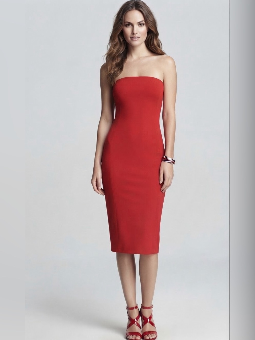 SPANX Strapless Ponte Midi Dress